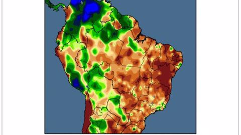 Écart de précipitations sur les 14 derniers jours. (©WorldAgWeather)