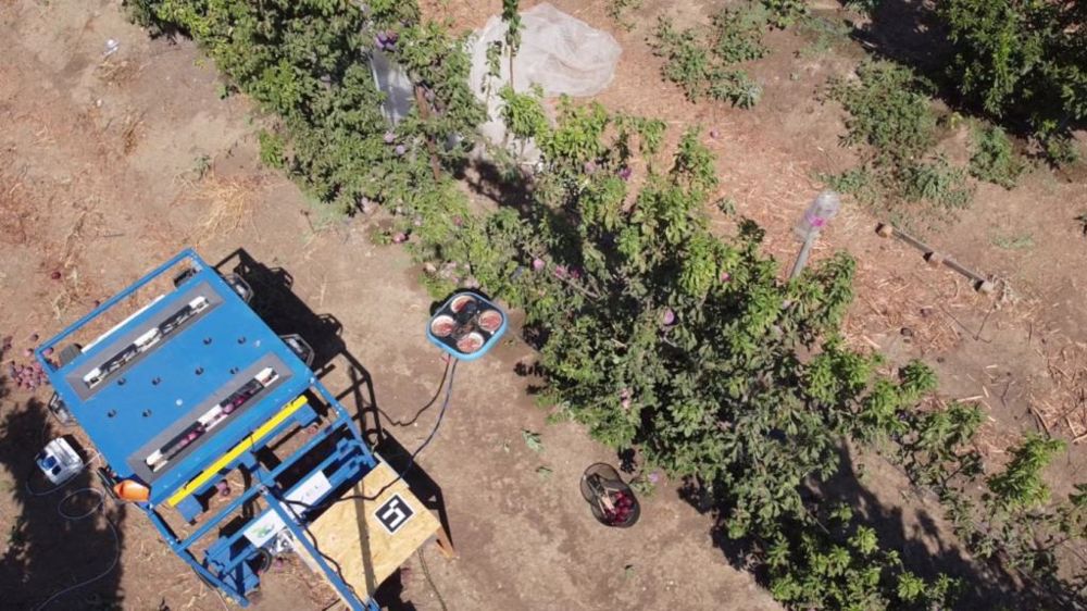Kubota contribue à  la levée de fonds de 20 millions d'euros dans l'entreprise israélienne Tevel Aerobotics Technologies qui propose des drones autonomes pour cueillir les fruits. (©Kubota)