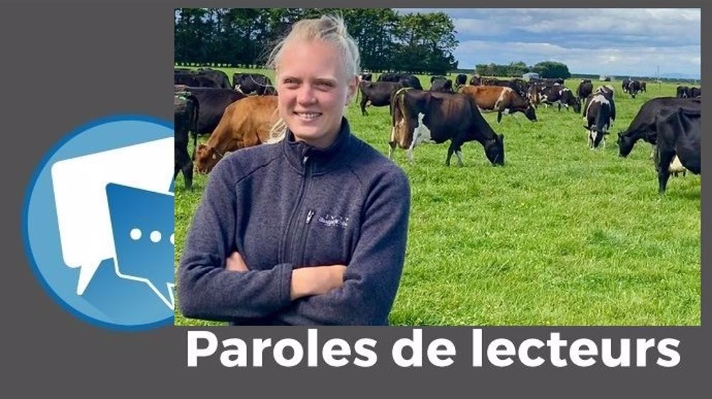  « Voyager, échanger ou lire ce genre de reportages » ne peut qu'être profitable aux éleveurs, juge Moty. (©compte Twitter Agribretagne // Création Terre-net Média)