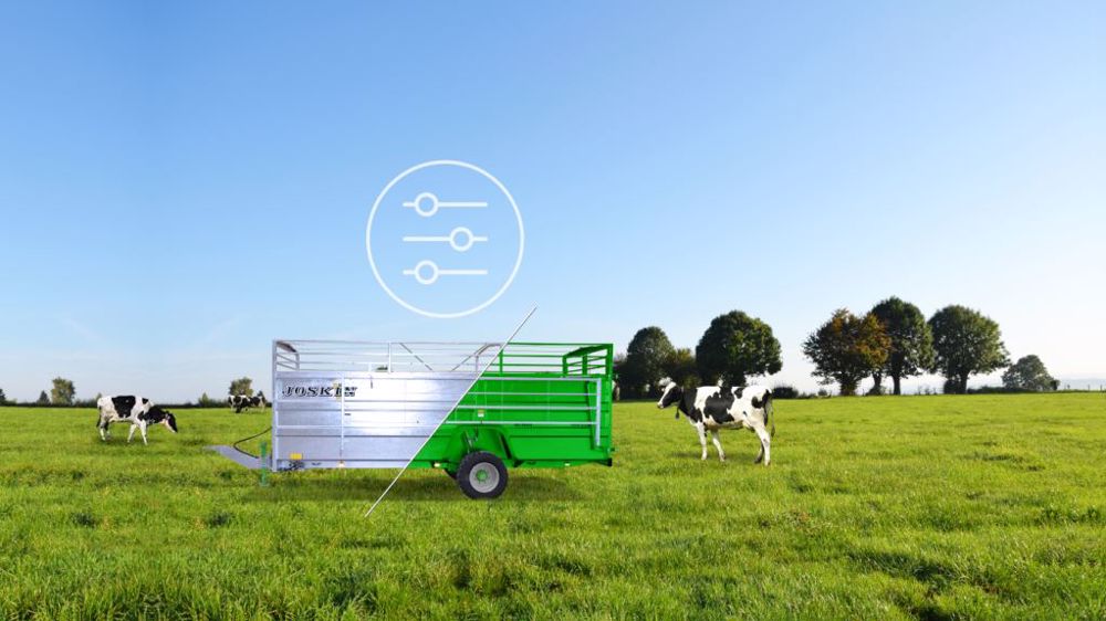 L'éleveur peut configurer sa propre bétaillère et obtenir le tarif brut directement en ligne. (©Joskin)