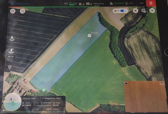 Plan de vol du drone