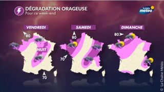 Retour des orages pour ce week-end. (©La Chaîne météo) Retour des orages pour ce week-end. (©La Chaîne météo)