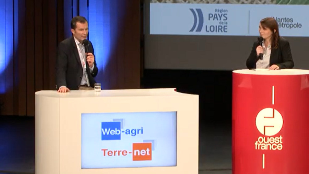 Maximilien Rouer, cofondateur de La Note Globale, lors des Assises de l’agriculture, jeudi 2 décembre à Nantes. (©Terre-net Média)