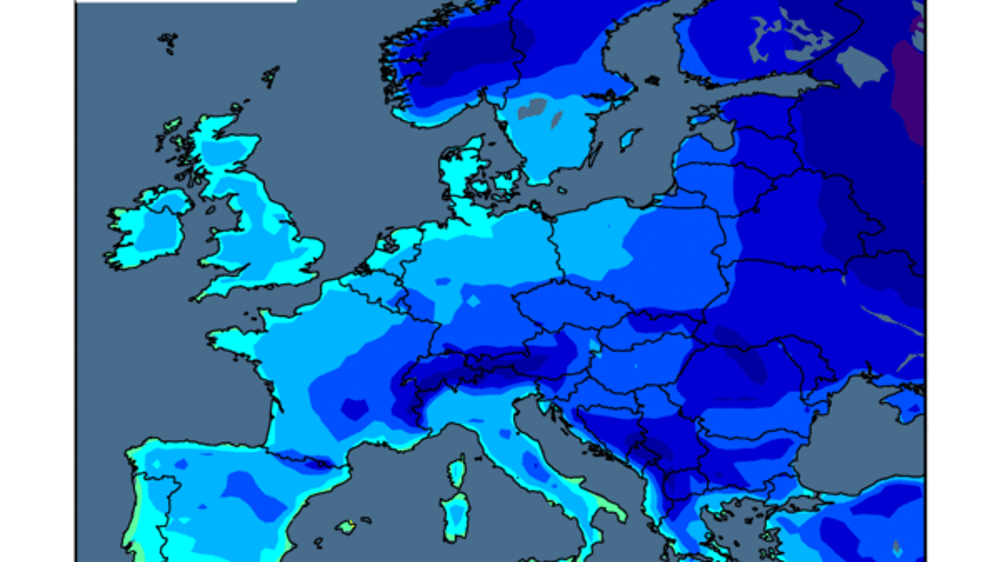 Températures minimales à sept jours. (©WorldAgWeather)