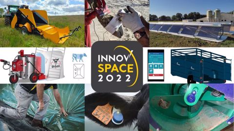 De l'appli mobile à la pailleuse, en passant par le pansement pour sabots... Le concours Innov'Space 2022 fait le plein de nouveautés pour l'élevage. (©Innov'Space) De l'appli mobile à la pailleuse, en passant par le pansement pour sabots... Le concours Innov'Space 2022 fait le plein de nouveautés pour l'élevage. (©Innov'Space)