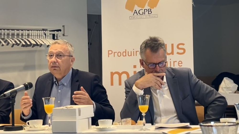Éric Thirouin et Philippe Heusele, président et secrétaire général de l'AGPB, ont fait le tour des sujets d'actualité pour les céréaliers ce 8 septembre. (©Terre-net Média)