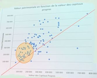valeur patrimoniale fermes laitieres en fonction capitaux propres en auvergne rhone alpes