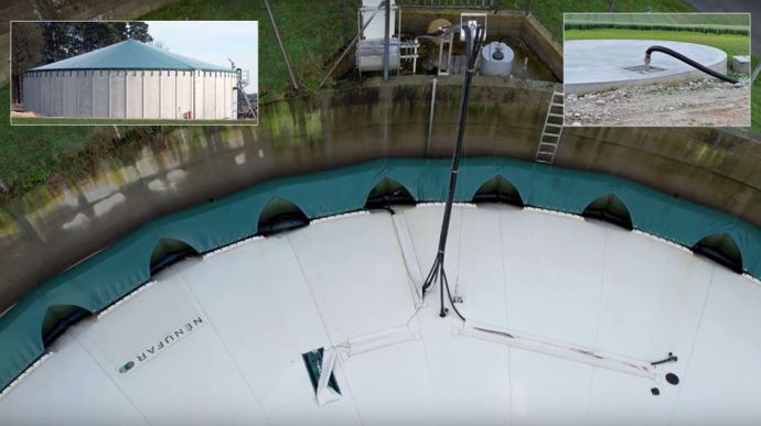 Couvrir sa fosse à lisier pour réduire les émissions d'ammoniac