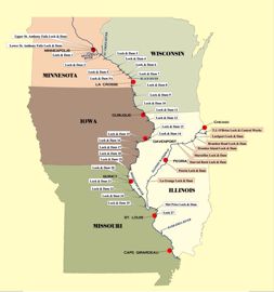 Ecluses et barrages du Haut-Mississippi