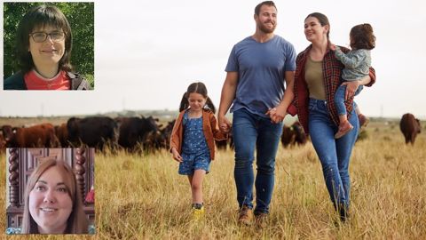 Dégager du temps pour soi et ses proches, c'est important pour Delphine et Constance. (© Adobe Stock, Salon de l'agriculture de Nouvelle-Aquitaine // Montage Terre-net Média)