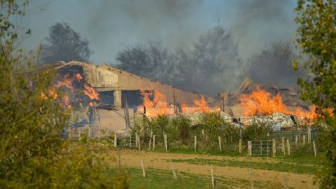 Incendie de hangar agricole