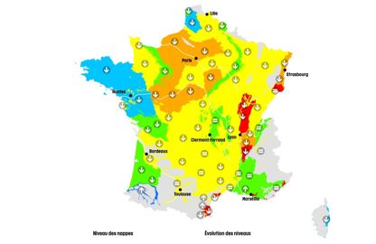 Nappes phréatiques juillet 2023 Situation des nappes phréatiques au 1er juillet