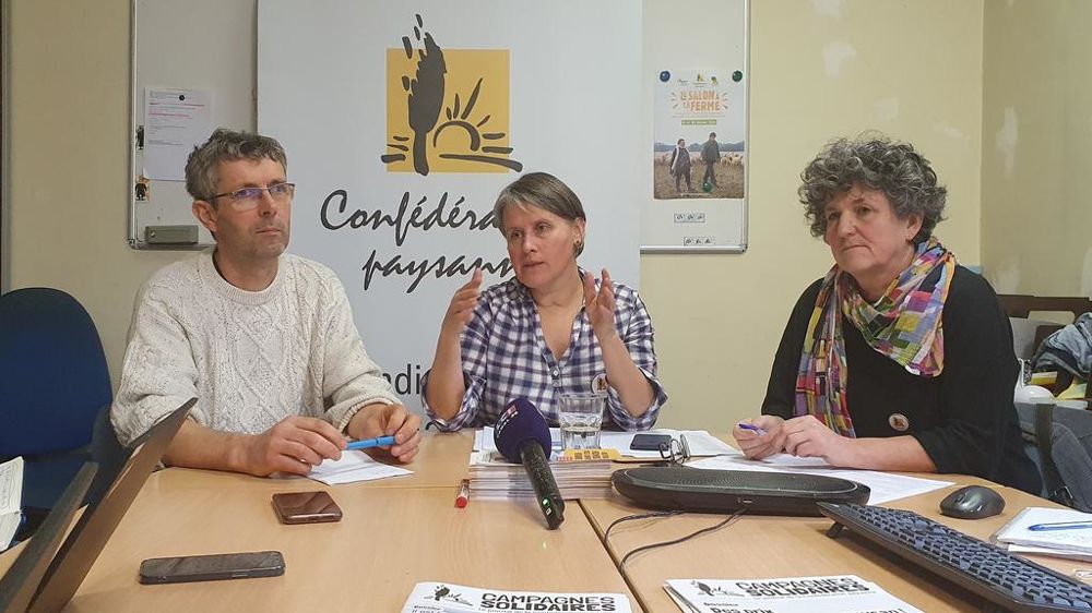 Représentants de la Confédération paysanne 23 janvier 2024