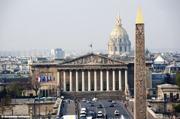 Assemblée nationale vue de la Place de la Concorde
