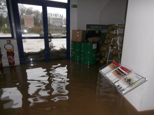 Inondation d'une concession agricole en Bretagne