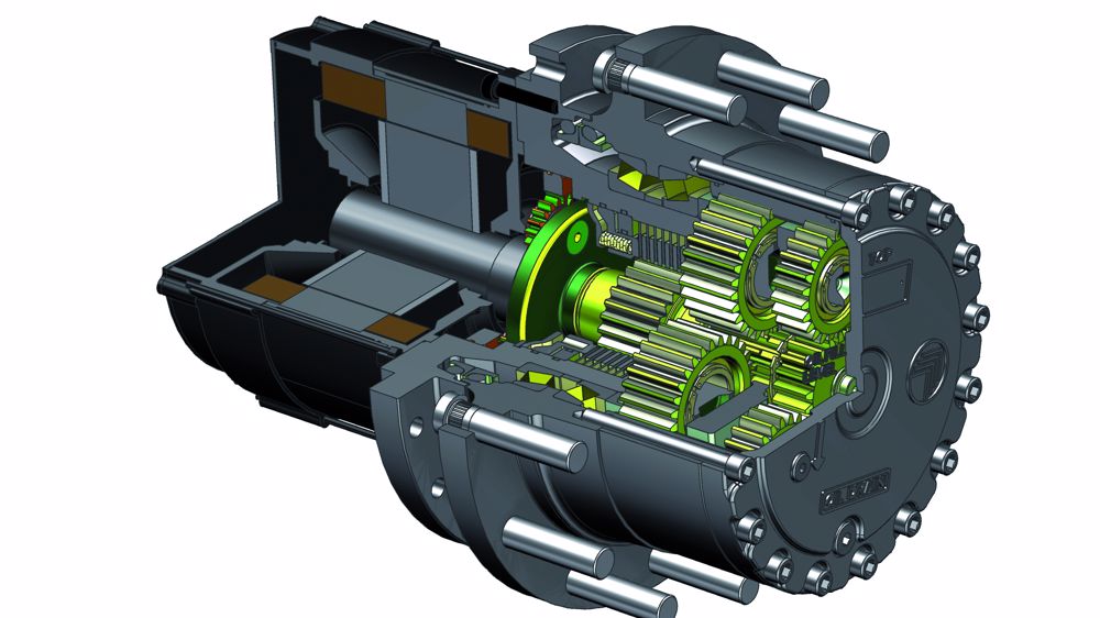 Motoréducteur électrique pour transmission haute puissance Motoréducteur électrique pour transmission haute puissance