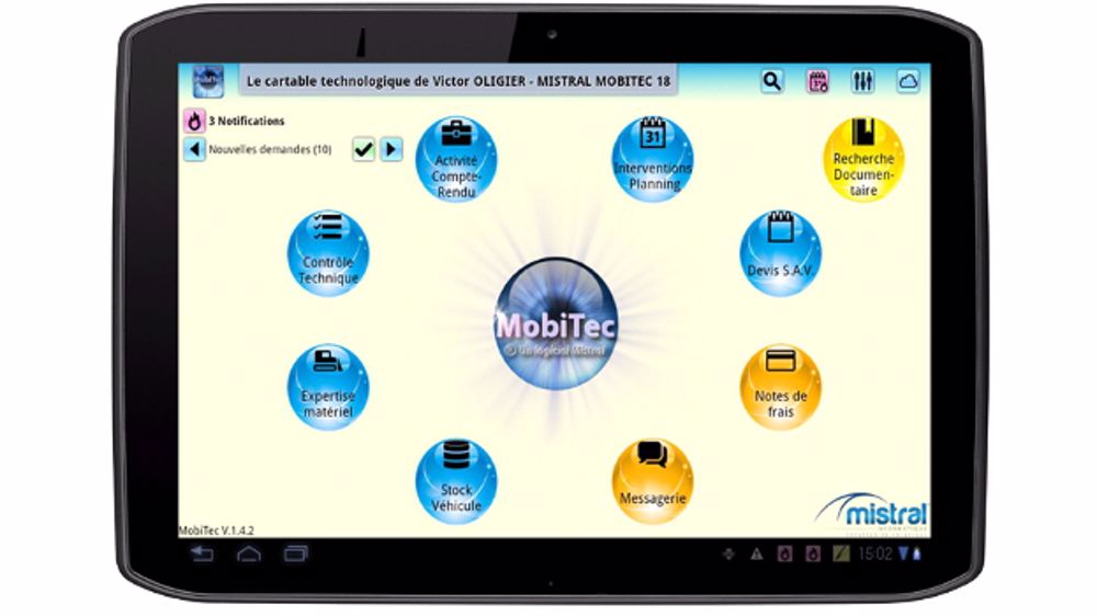 La tablette du technicien La tablette du technicien