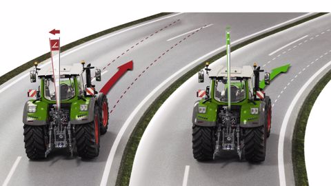 Le pont avant suspendu stabilise le tracteur à haute vitesse Le pont avant suspendu stabilise le tracteur à haute vitesse