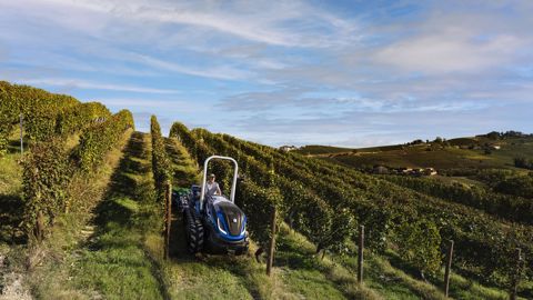 New Holland présente un tracteur pour vignoble décarboné New Holland présente un tracteur pour vignoble décarboné