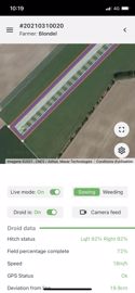 capture écran smartphone interface Farmdroid