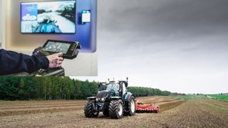 Un tracteur Valtra piloté à distance Un tracteur Valtra piloté à distance