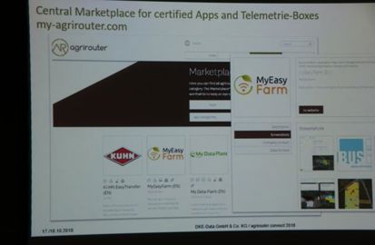 À la manière de l’AppStore d’Apple, vous trouverez toutes les applications et les terminaux de commande du consortium dans un centre de téléchargement sur le site Myagrirouter. Une fois acquis auprès du constructeur il vous suffit de le télécharger. © L. Coassin/GFA