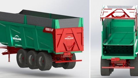 Avec sa benne Fusion, Deguillaume propose une solution conçue pour les besoins des méthaniseurs en matière de transport. © Deguillaume