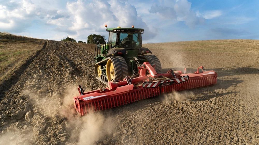 Les capots de protection de la herse rotative Maschio-Gaspardo bénéficient d’un design plus récent. © Maschio-Gaspardo