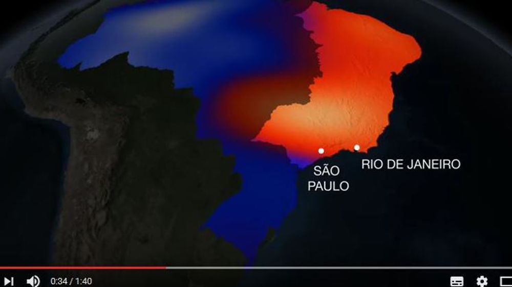 Brazil’s extreme drought seen from space (la sécheresse extrême du Brésil vue de l’espace). © Vidéo Nasa Climate Change sur YouTube