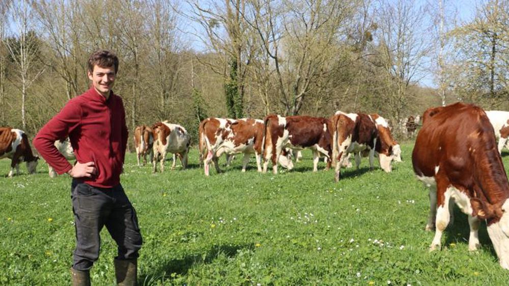 Installé sur 40 hectares en lait bio