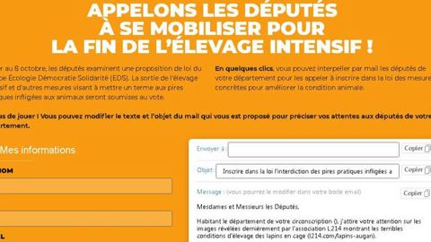 L214 met la pression sur les députés