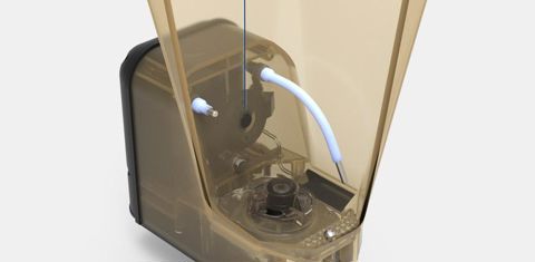 Le capteur Brix-TS de Holm & Laue analyse par réfractométrie la quantité de poudre de lait présente dans le mélange. © Holm & Laue