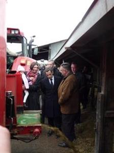 Nicolas Sakozy, président de la République, dans l'Allier lors d'un précédent déplacement.