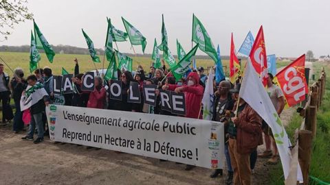 Ils manifestent devant le siège d’Hectar Ils manifestent devant le siège d’Hectar