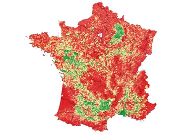 Répartition de la culture de la luzerne selon les données du registre parcellaire graphique (RPG) de l’année 2019. © Xavier Bailleau