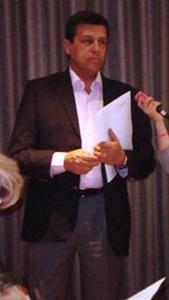 Xavier Beulin, président de la Fnsea présentant le Sia.