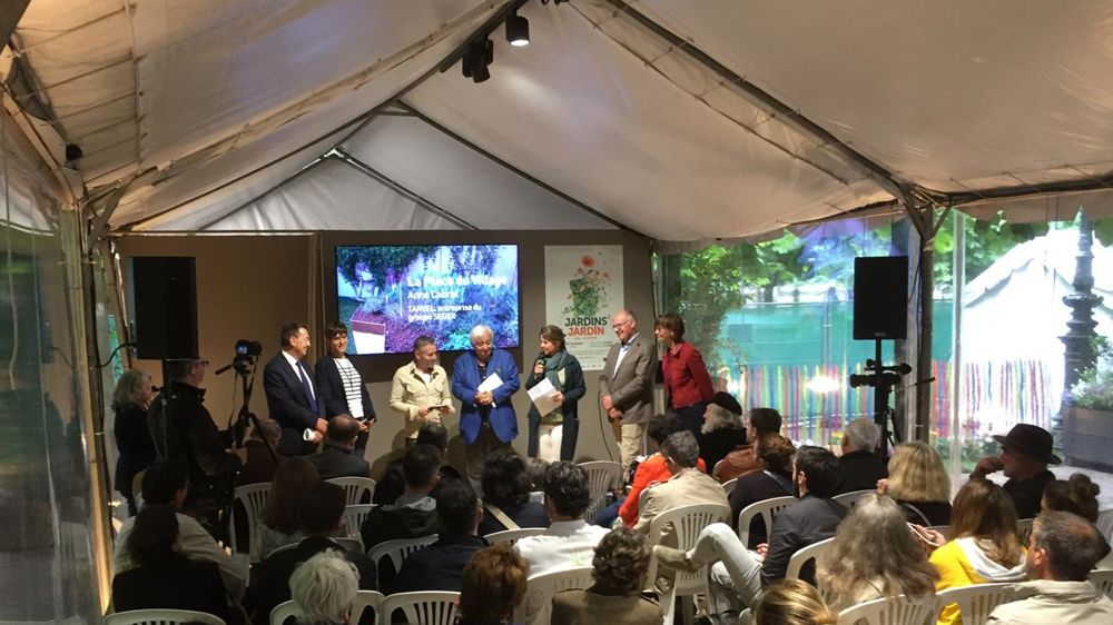 Les candidats au titre de Maitre jardinier 2019 ont été présentés dans le cadre de Jardins Jardin, le 5 juin. Ils réaliseront début décembre à Paysalia un jardin sur le thème de la « Place du village ». ©F.arnould