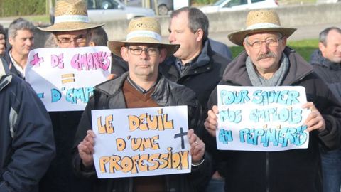 Pus de quatre cents horticulteurs ont manifesté à Carhaix, en Bretagne, le 15 novembre dernier, contre la hausse de la TVA prévue au 1er janvier 2014.  Pus de quatre cents horticulteurs ont manifesté à Carhaix, en Bretagne, le 15 novembre dernier, contre la hausse de la TVA prévue au 1er janvier 2014. 