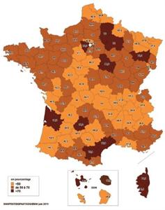 Surfaces télédéclarées via Télépac en France