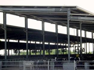 Stabulation vaches laitière toit d'usine