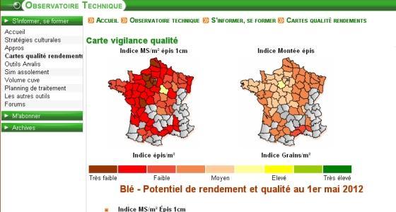 Comme chaque année, Luc Lorin met à jour en saison ses cartes qualité rendement.