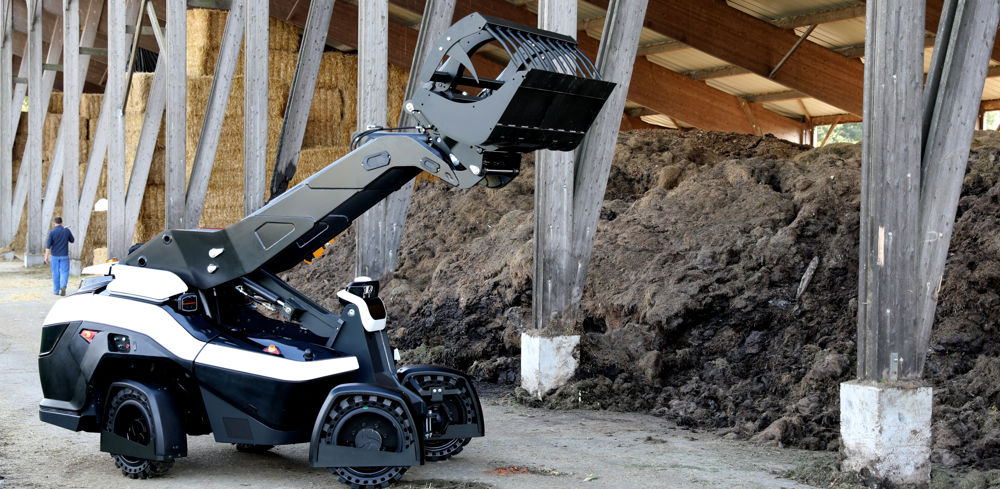 Le robot Loadix est conçu pour effectuer les tâches relatives à la manutention du fumier.