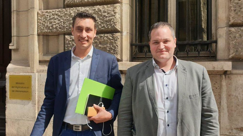 Samuel Vandaele, président de JA, et Arnaud Gaillot, secrétaire national du syndicat. © Twitter