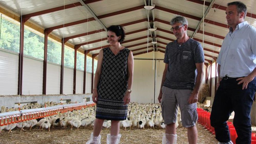 Marie-Pierre Pé (à gauche), Éric Tachon au centre, et Christophe Barrailh (à droite). © H. Quenin