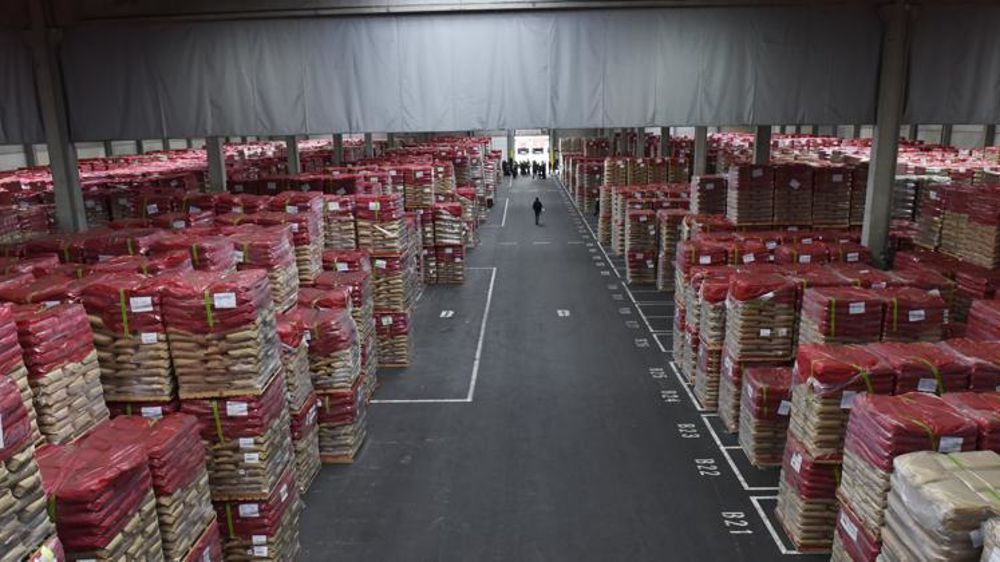 Entrepôt de stockage de poudre de lait en Belgique. © C. Faimali/GFA