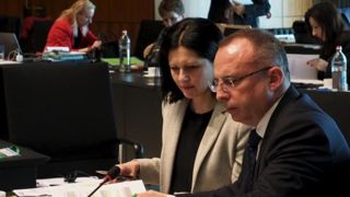 Rumen Porodzanov, le ministre bulgare de l’Agriculture et président du Conseil le 16 avril 2018. © Union européenne Rumen Porodzanov, le ministre bulgare de l’Agriculture et président du Conseil le 16 avril 2018. © Union européenne