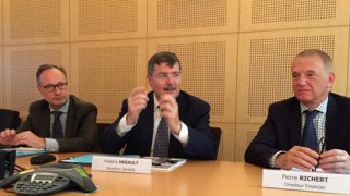 Au centre, Frédéric Hérault, directeur général d’Agrica, présente les résultats du groupe ce 29 mai 2018. © M. Salset/GFA Au centre, Frédéric Hérault, directeur général d’Agrica, présente les résultats du groupe ce 29 mai 2018. © M. Salset/GFA