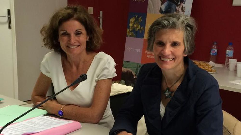 Béatrice Dingli, directrice, et Marianne Dutoit, présidente de Vivea, lors de la conférence de presse du 26 juin 2018. © B. Quantinet/GFA