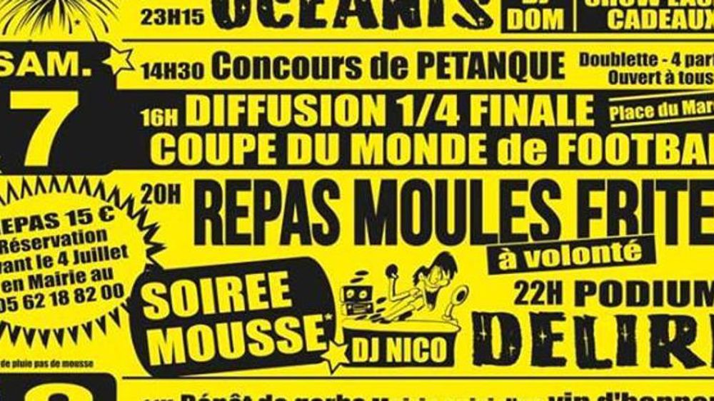 Extrait du programme de la fête de Lanta. Les voleurs auraient profité de l’animation pour dérober 32 tonnes de colza. © Comité des fêtes de Lanta/Facebook