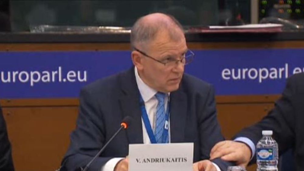 Vytenis Andriukaitis, le commissaire européen, devant la commission de l’agriculture du Parlement européen le 13 novembre 2017. © Parlement européen